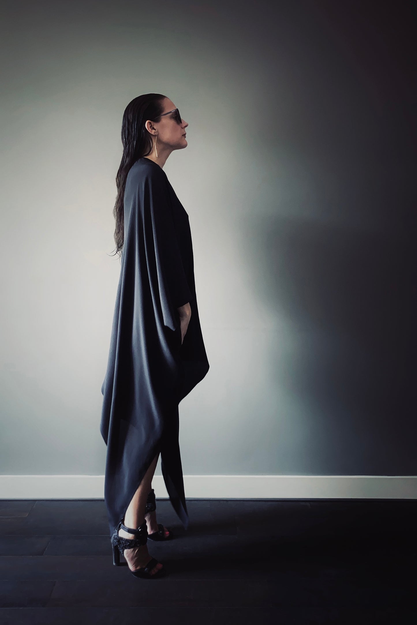 One shoulder dress | Silk