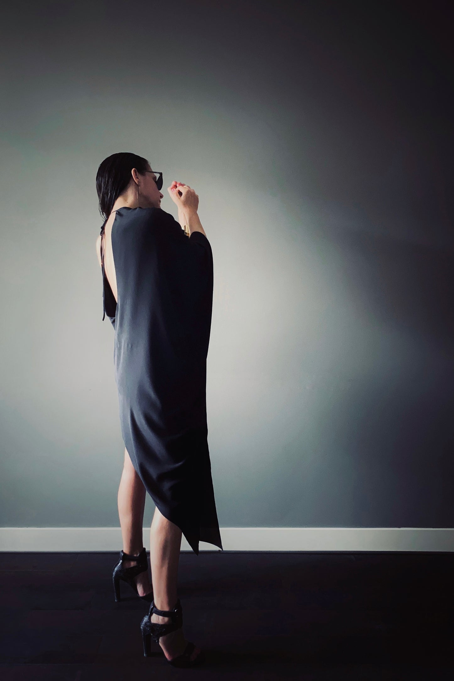 One shoulder dress | Silk