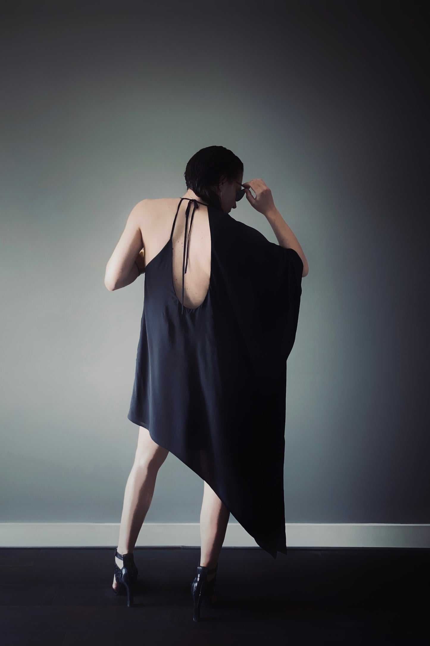 One shoulder dress | Silk
