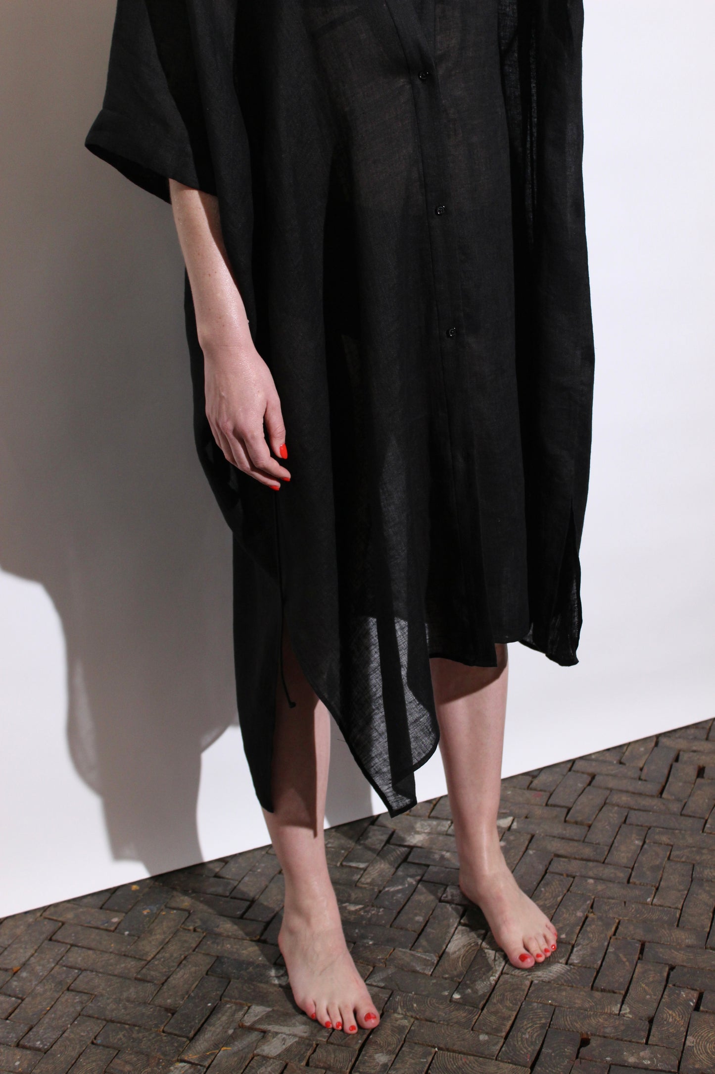 Square kaftan | Linen