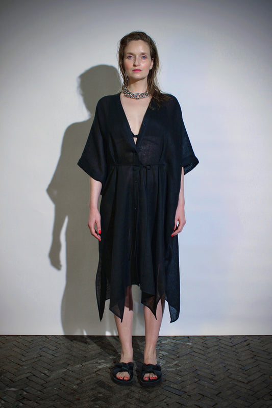 Square kaftan | Linen