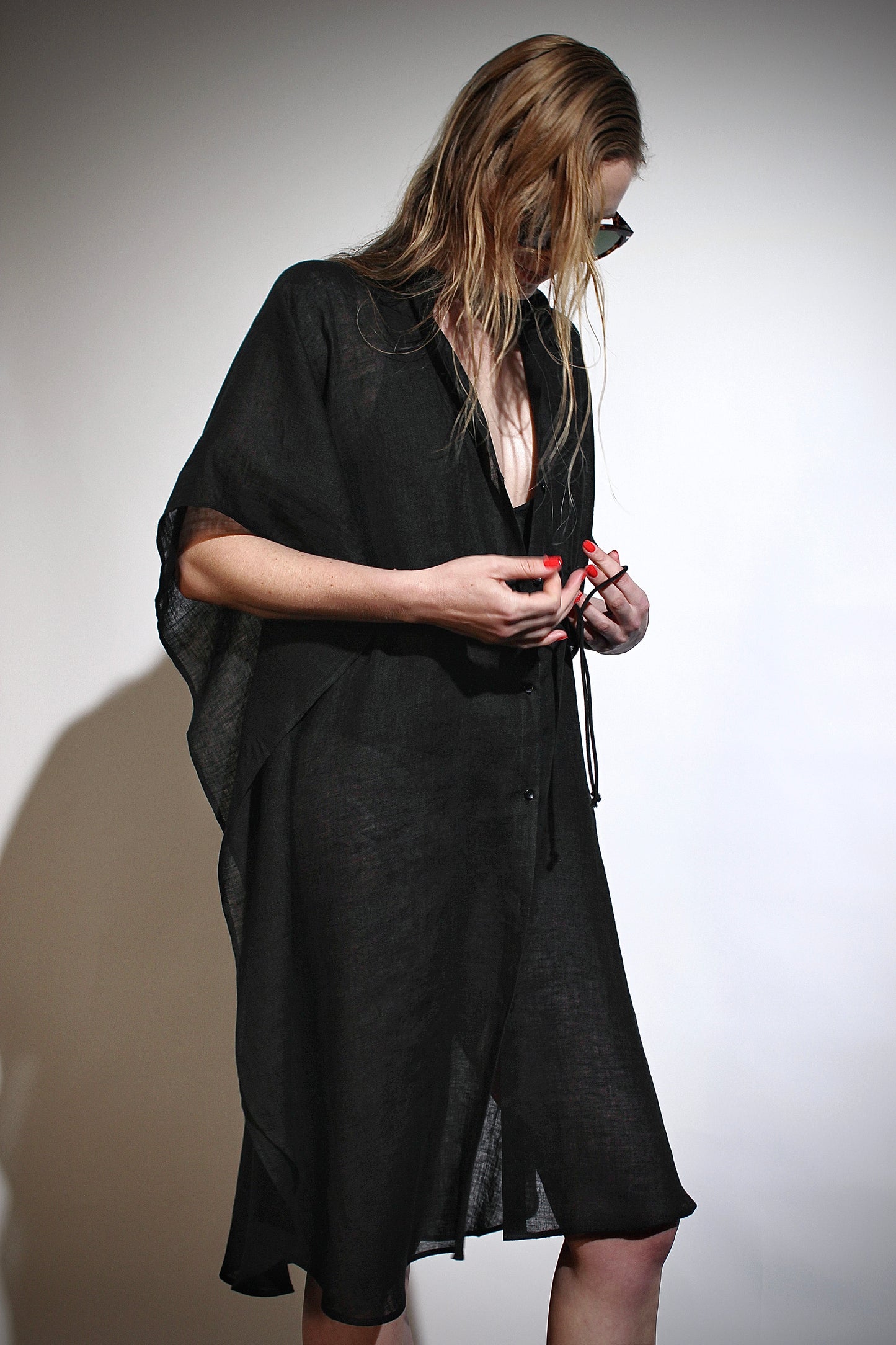 Shirt dress kaftan | Linen