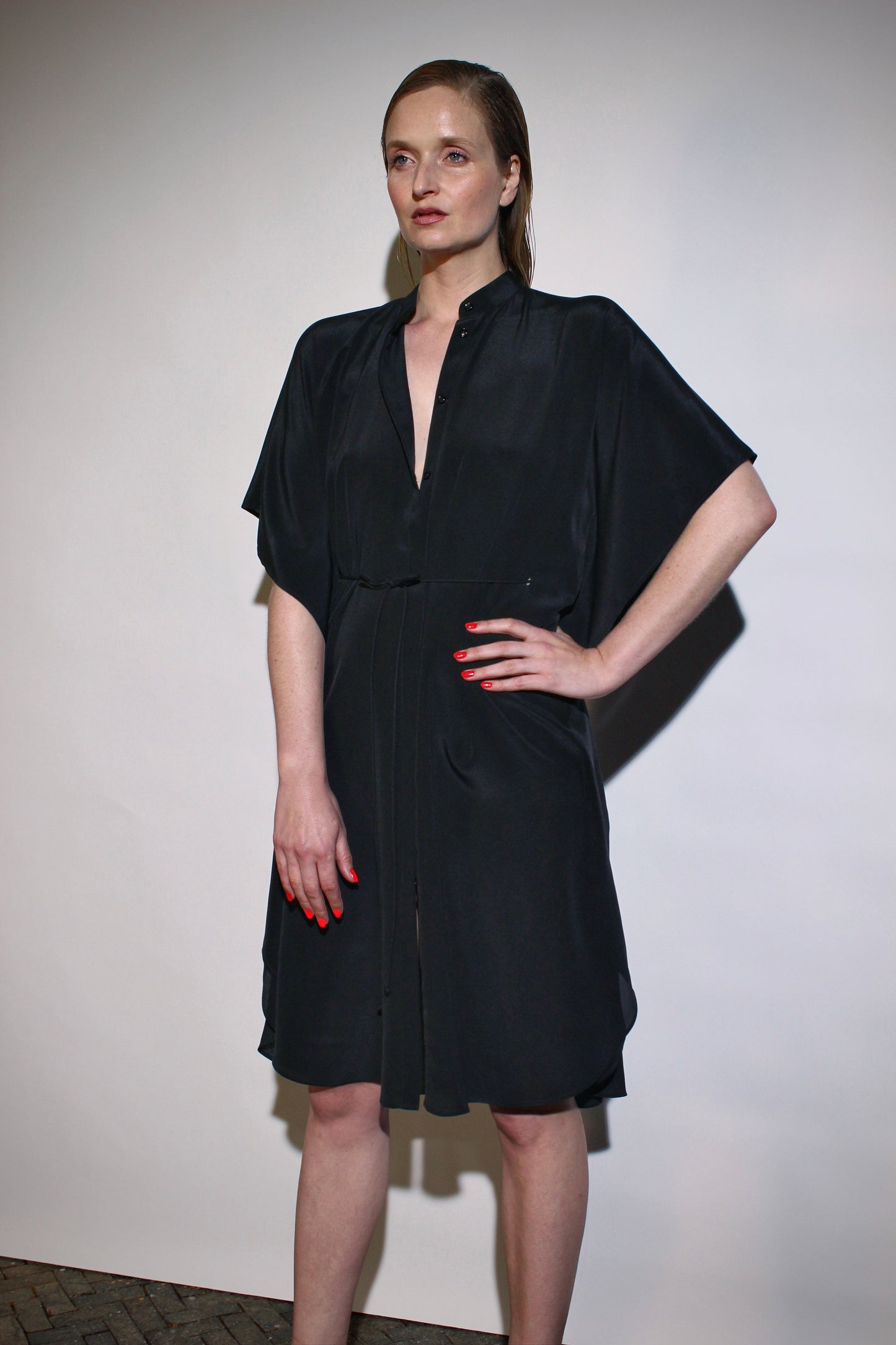 Shirt dress kaftan | Silk
