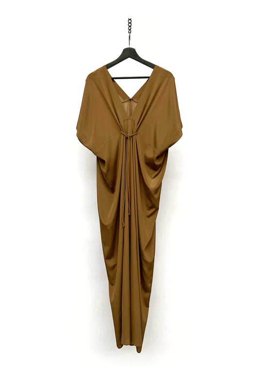 Long deep V kaftan | Silk