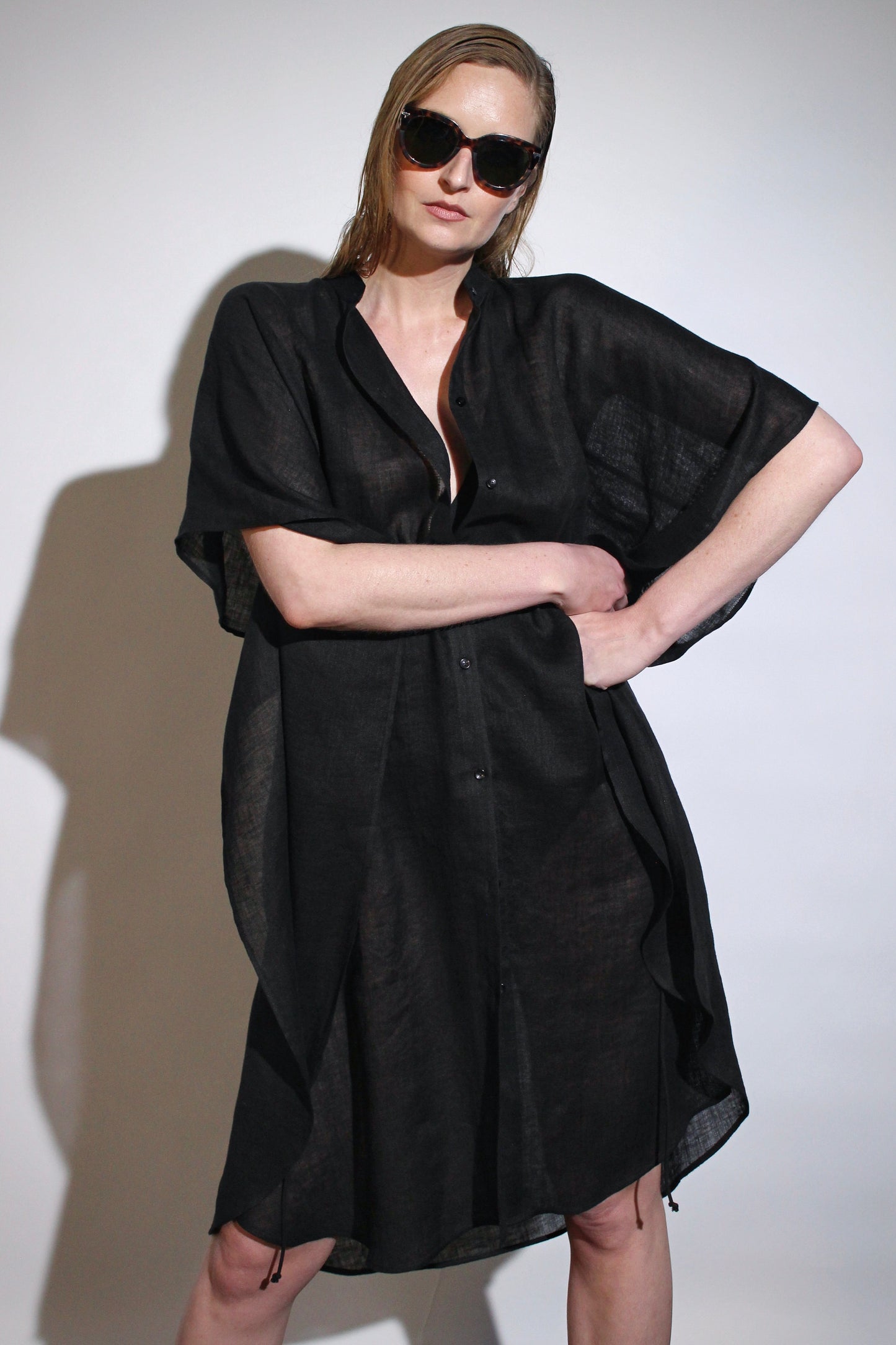 Shirt dress kaftan | Linen
