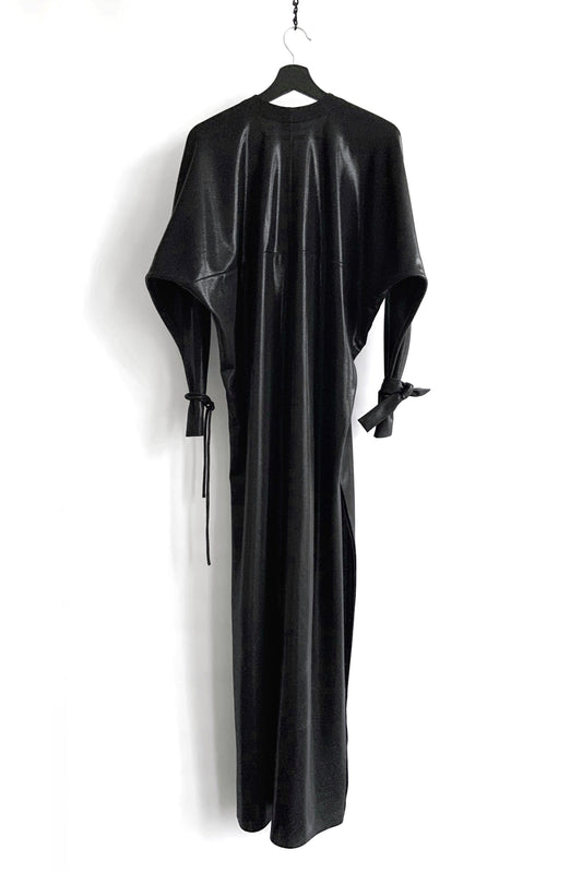 Long sleeve dress | Coated jersey