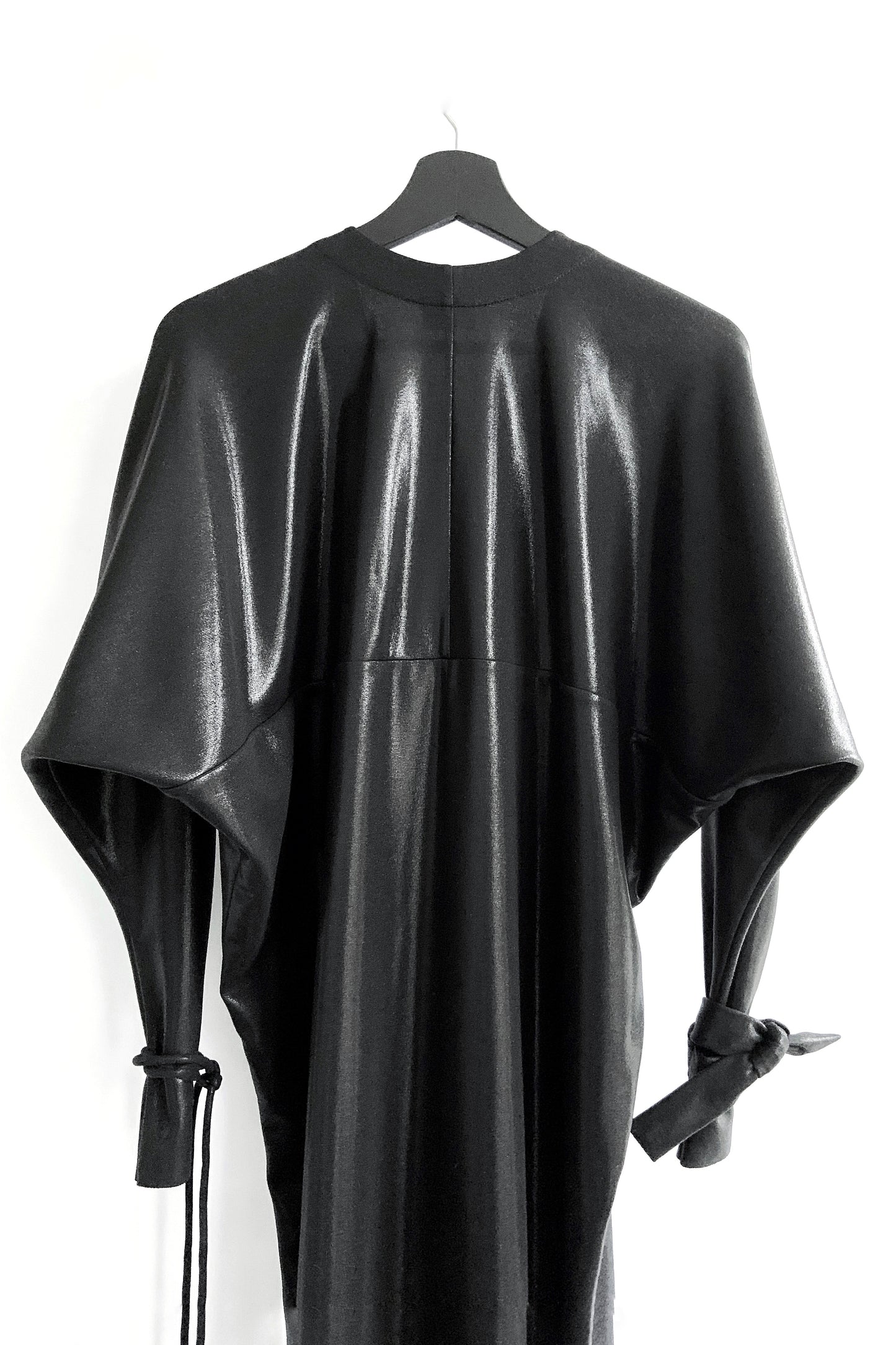 Long sleeve dress | Coated jersey