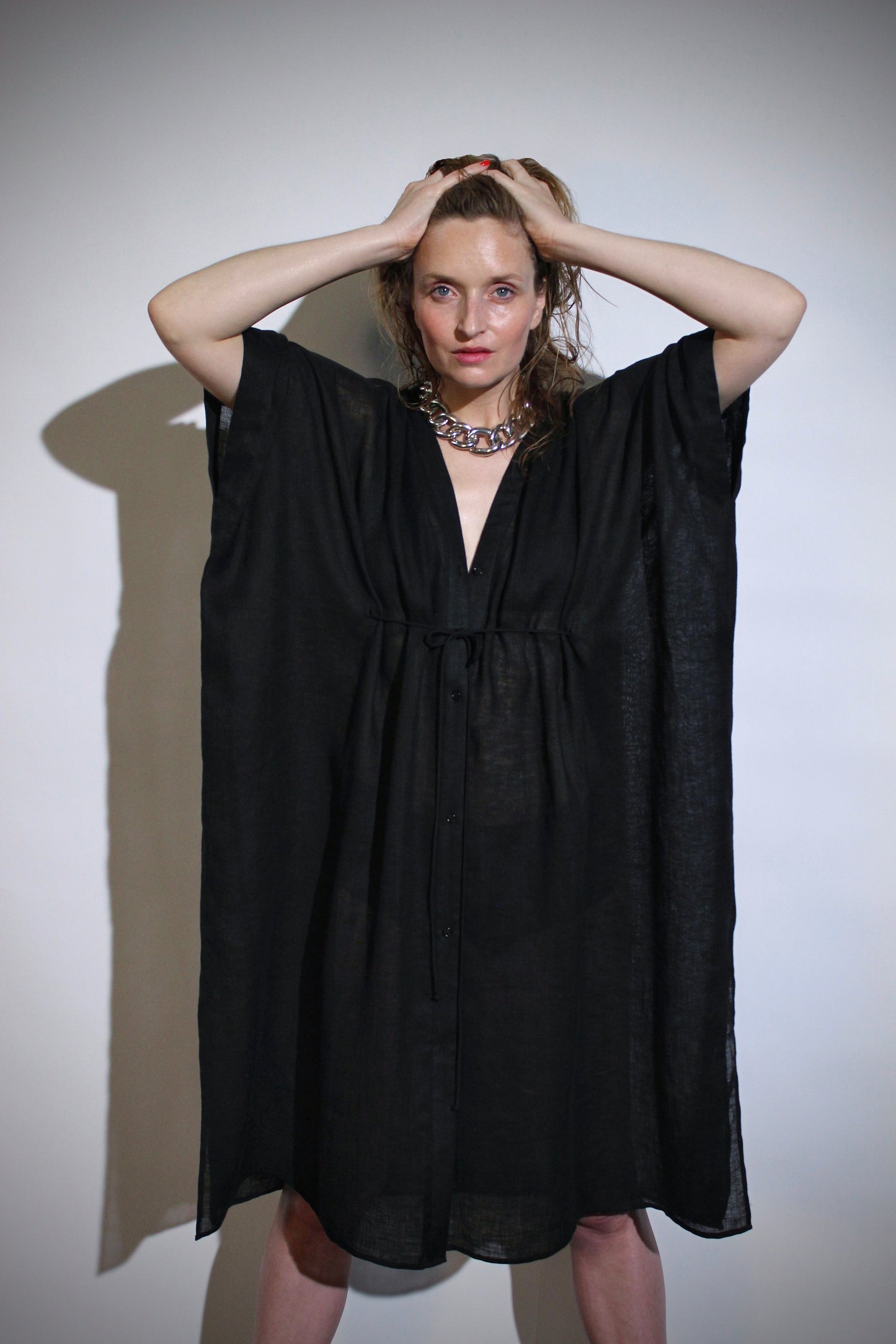 Square kaftan | Linen