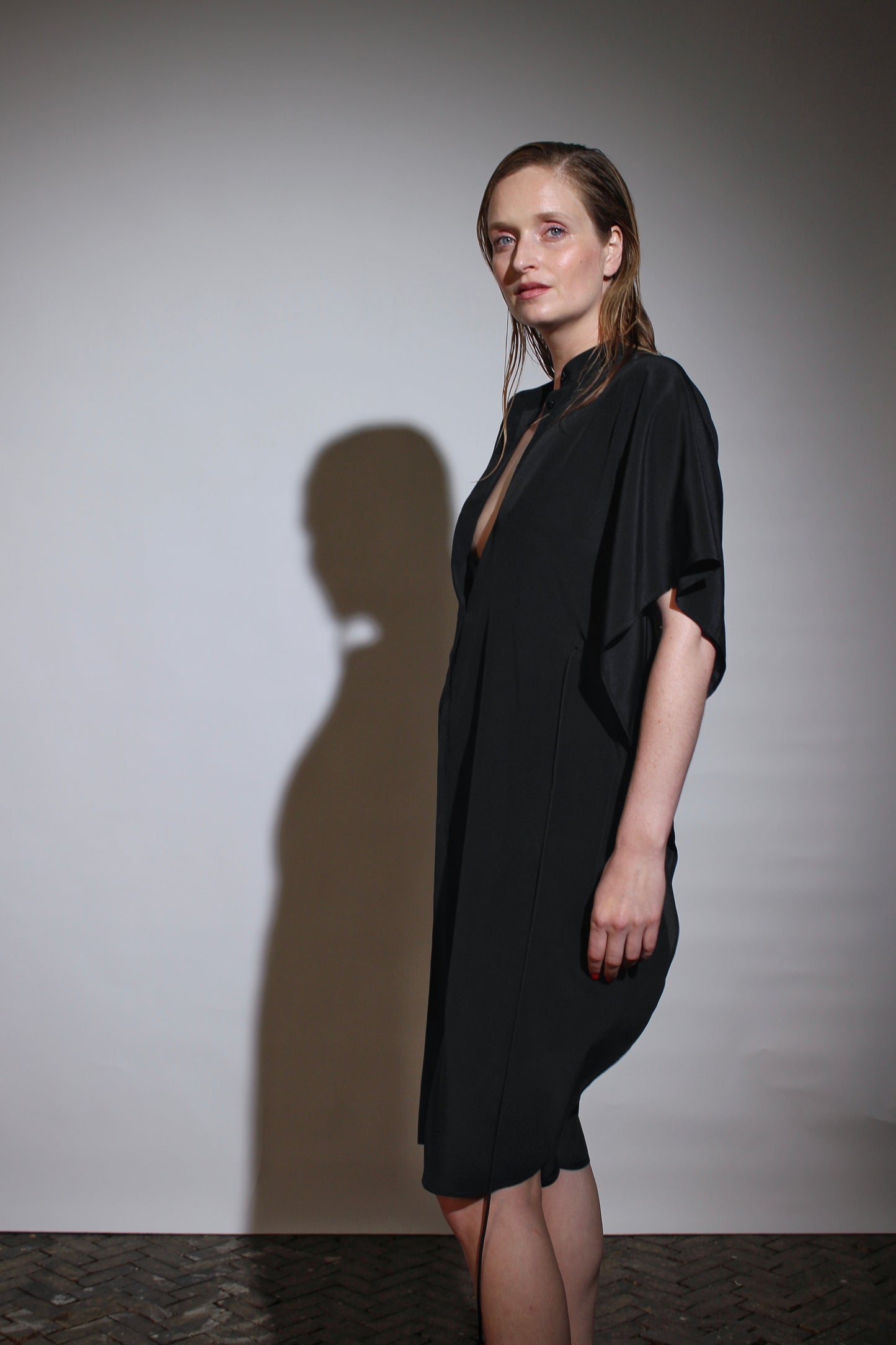 Shirt dress kaftan | Silk