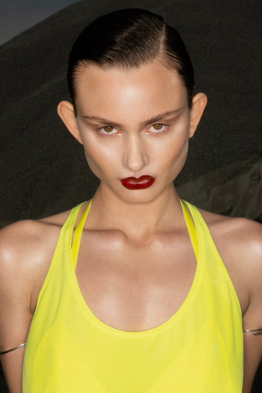 Racer back dress | Neon yellow