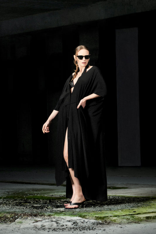Kaftan with neckstrap | Silk