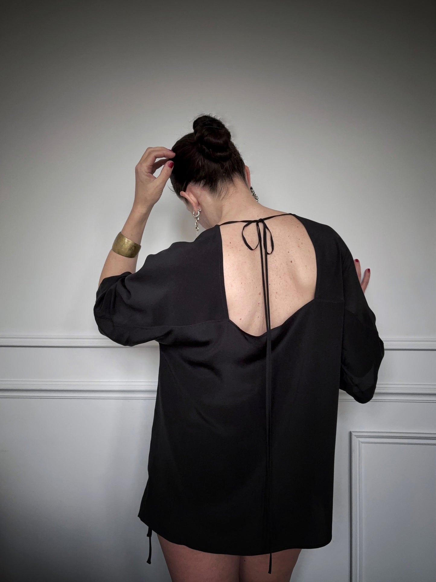 Open back top | Leather