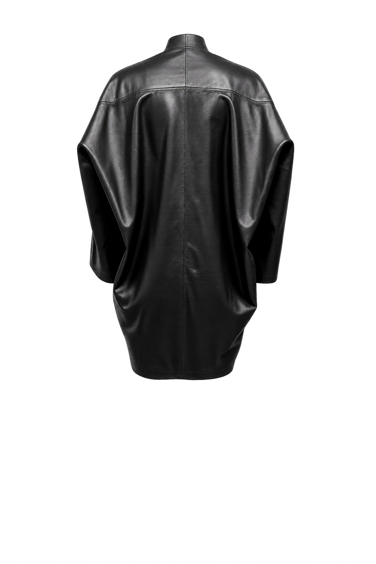 Kimono dress short | Leather