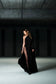 Wrap dress with train | Silk