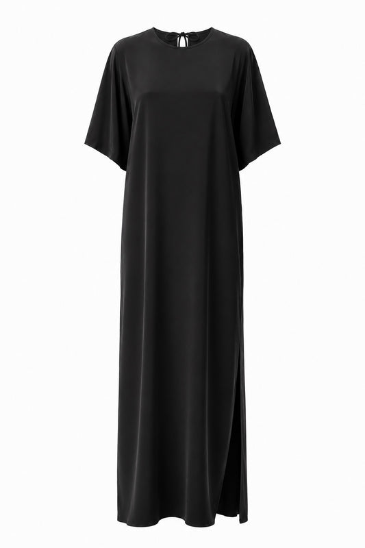 Long T-shirt dress | Silk
