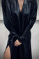 Long sleeve dress | Coated jersey