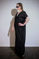 Long deep V kaftan | Linen