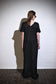 Long deep V kaftan | Linen